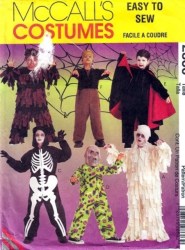 2860 8954 SCARY GHOUL, VAMPIRE, SKELETON PATTERN KIDS 3-14